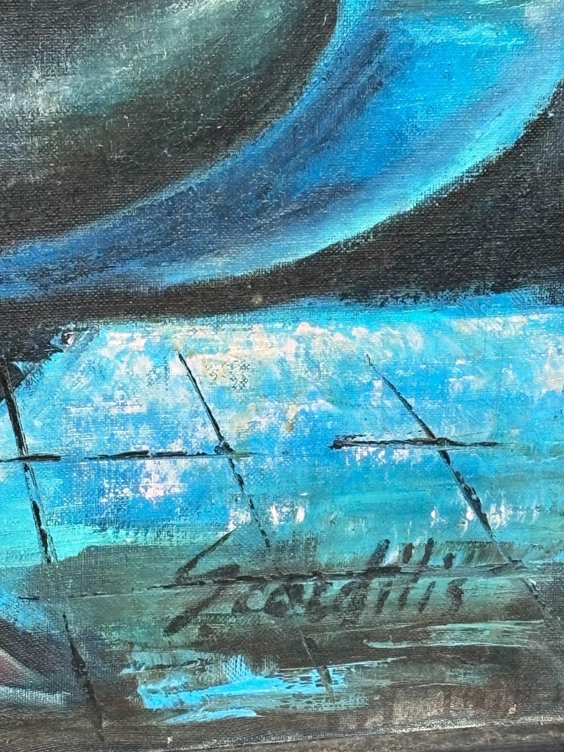 1960's A.Scordilis Oil on Canvas Venetian Jester (20. Jahrhundert) im Angebot