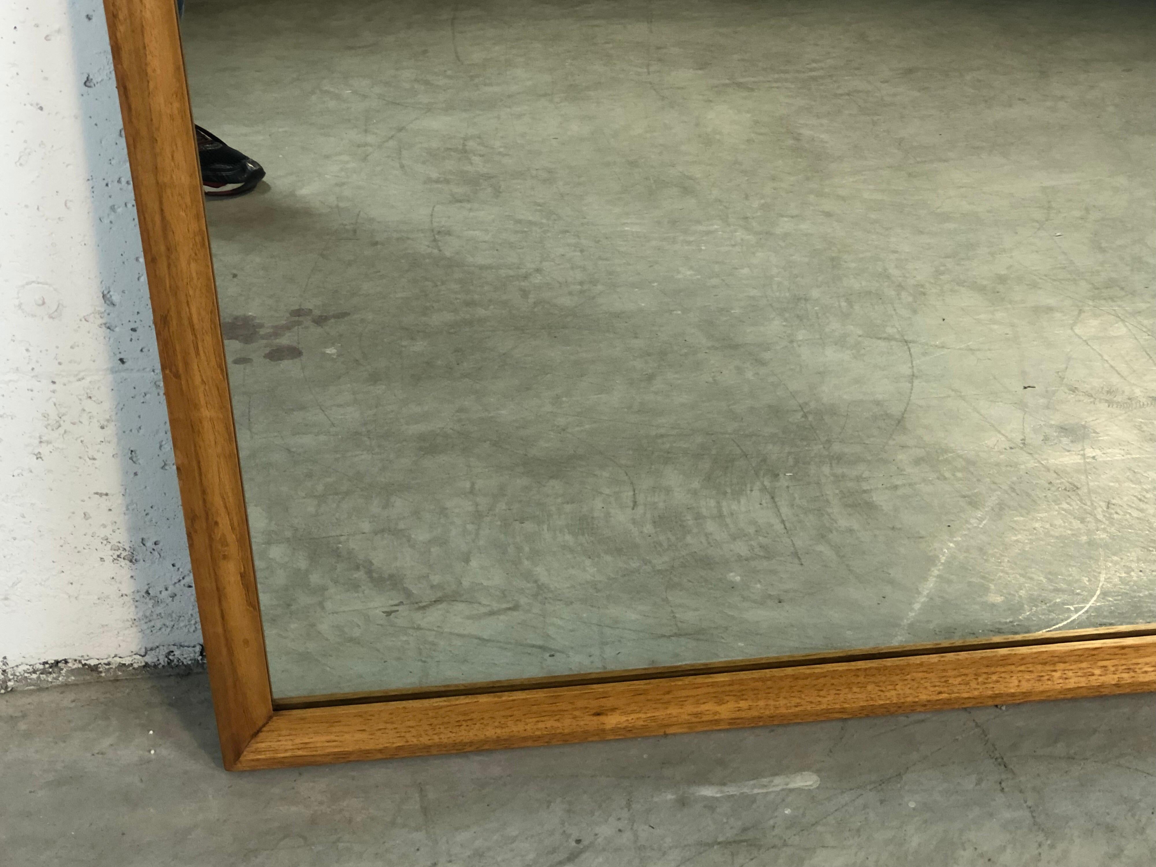 Mid-Century Modern 1960s Ashwood Rectangular Wall Mirror For Sale
