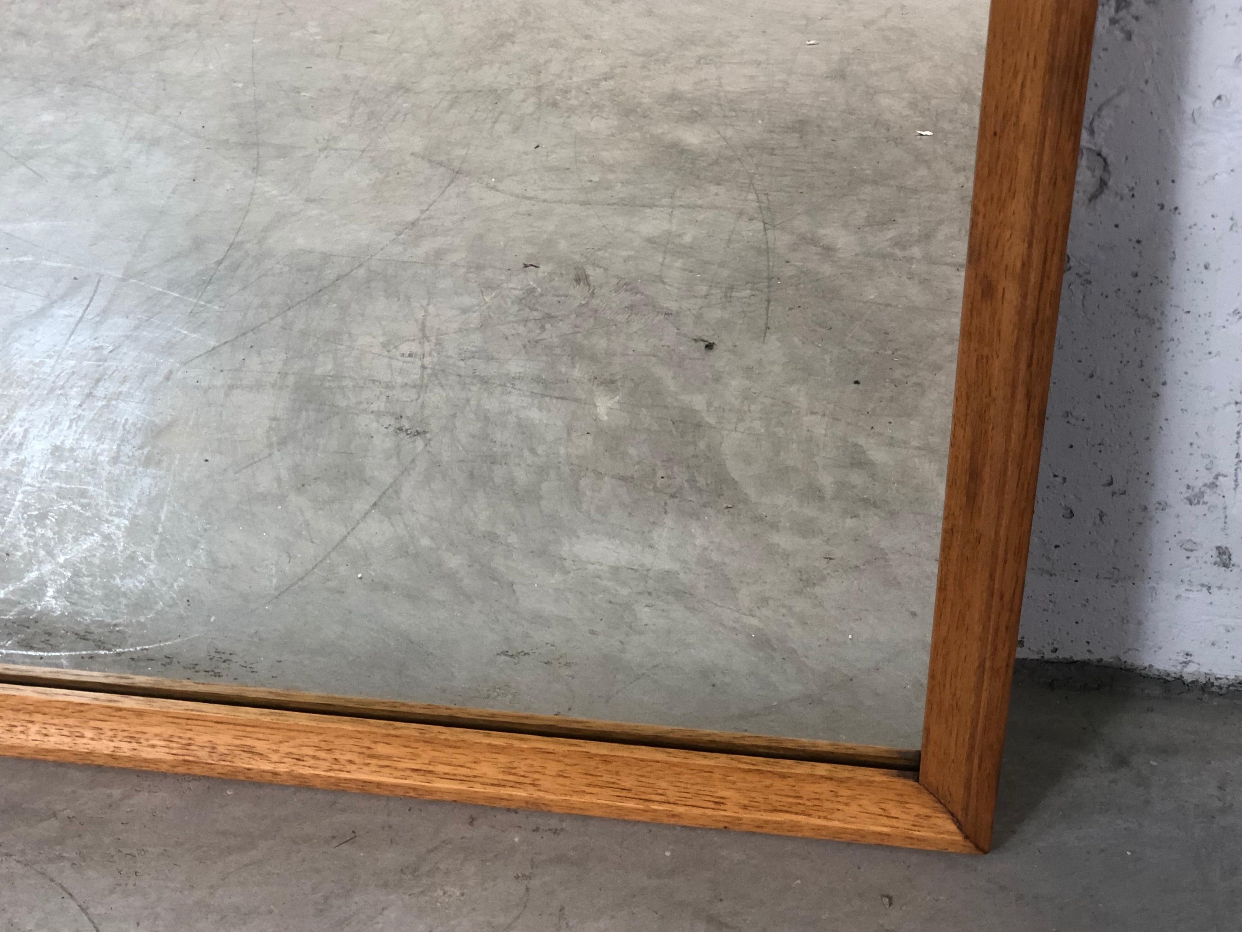 1960s Ashwood Rectangular Wall Mirror In Good Condition For Sale In Amherst, NH