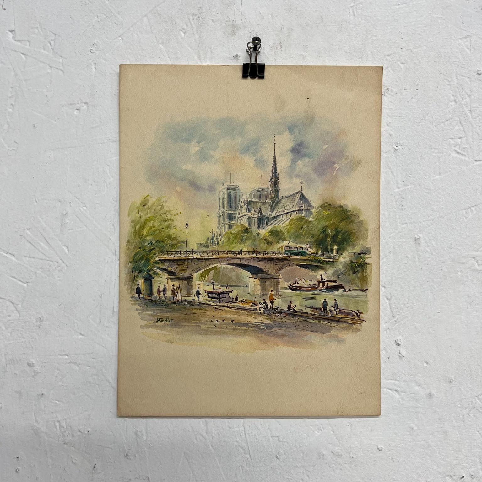 1960s Asterio Pascolini Vintage Art Lithograph Notre Dame Cathedral Paris France
9 x 12
Preowned original condition vintage art unrestored, unframed.
See images provided.

