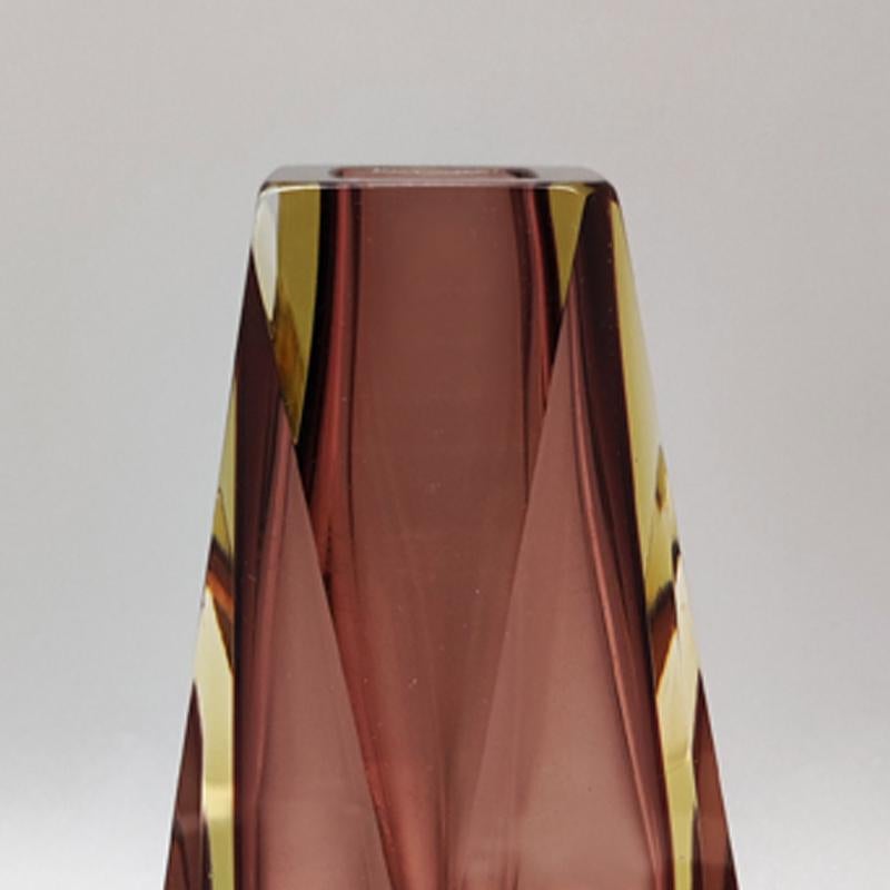 Italian 1960s Astonishing Antique Pink Vase by Flavio Poli for Seguso, Made in Italy