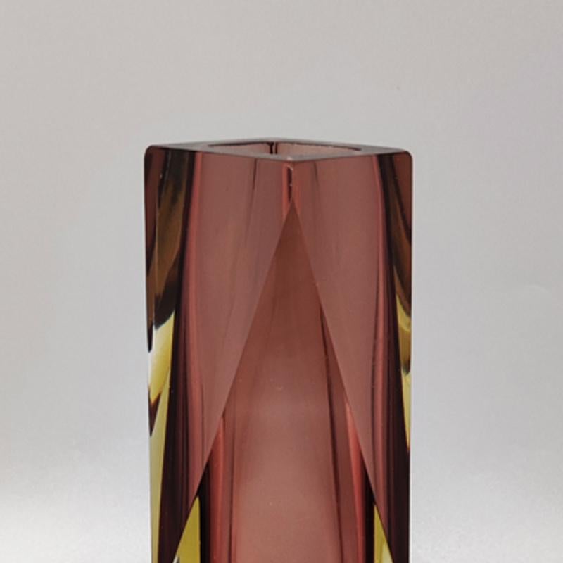 Mid-20th Century 1960s Astonishing Antique Pink Vase by Flavio Poli for Seguso, Made in Italy