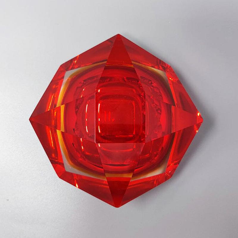 Italian 1960s Astonishing Murano Large Ashtray or Catch-All By Flavio Poli for Seguso.