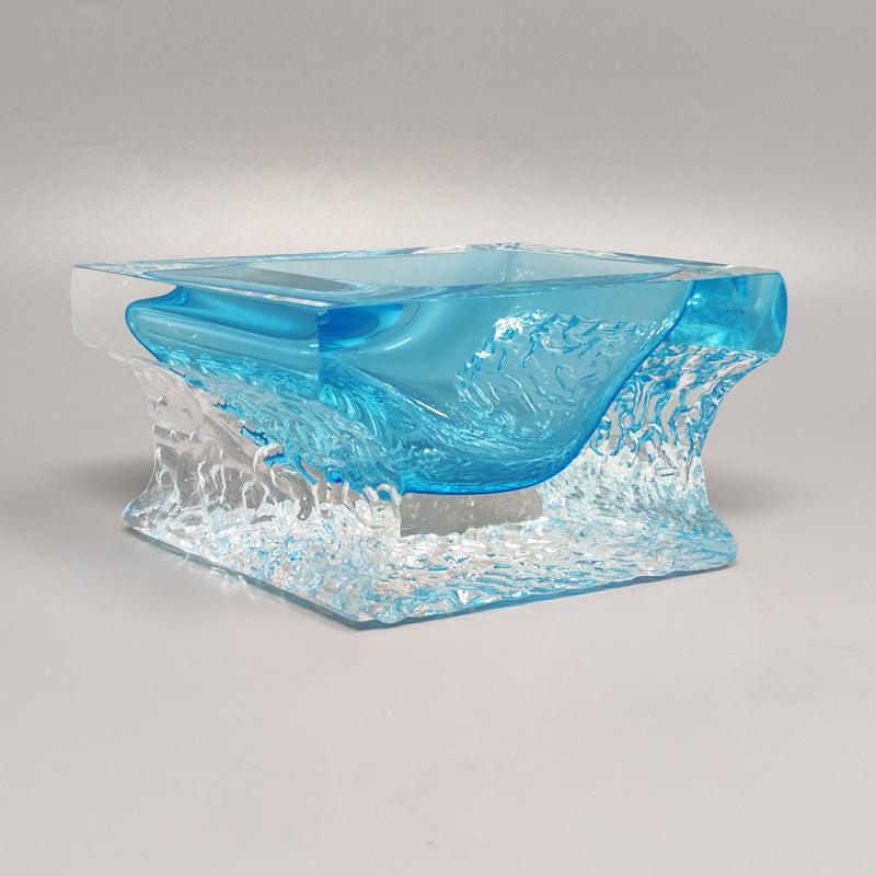 1960s Astonishing Blue Ashtray or Vide Poche by Flavio Poli for Seguso In Excellent Condition For Sale In Milano, IT