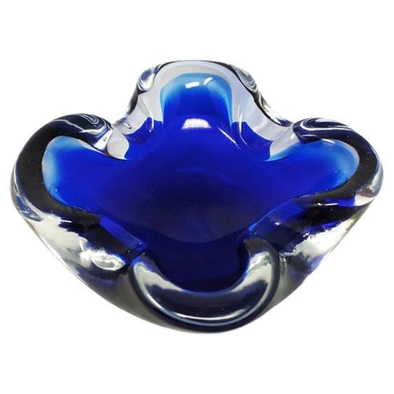 1960s Astonishing Blue Ashtray/Vide Poche Designed by Flavio Poli