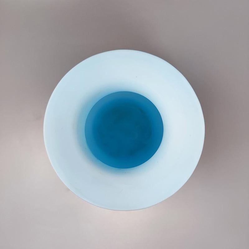 European 1960s Astonishing Blue Vase by Ca' Dei Vetrai in Murano Glass, Made in Italy