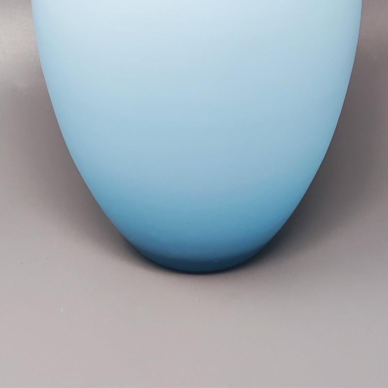 Mid-20th Century 1960s Astonishing Blue Vase by Ca' Dei Vetrai in Murano Glass, Made in Italy