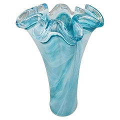 1960s Astonishing Murano Blue Vase By Ca Dei Vetrai. Made in Italy