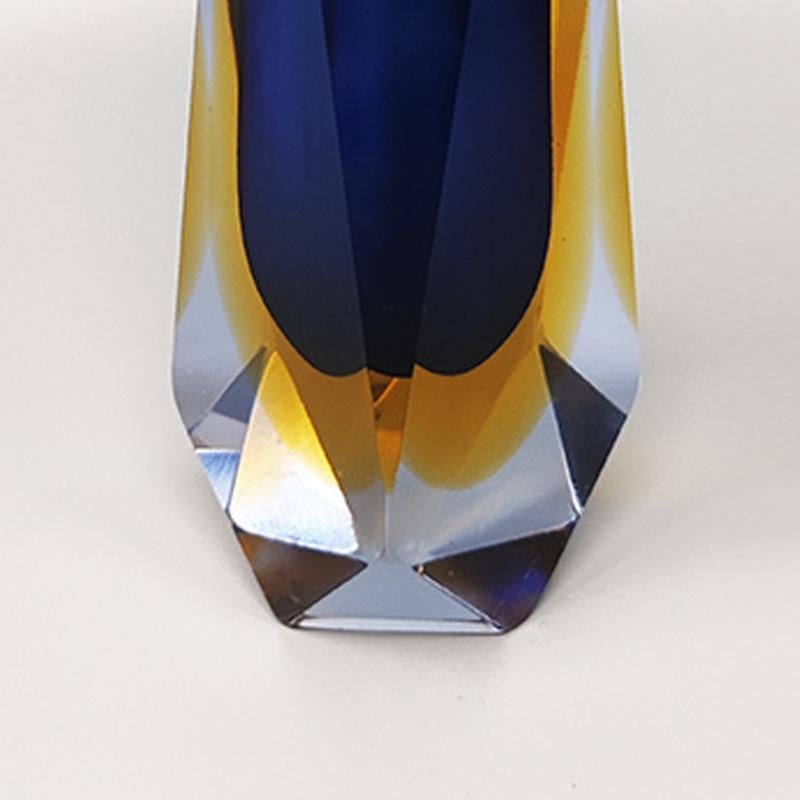 Mid-20th Century 1960s Astonishing Blue Vase By Mandruzzato, Made in Italy For Sale