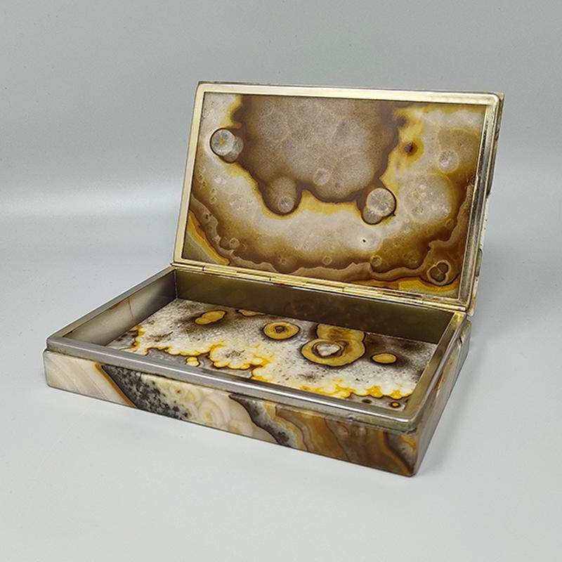 Mid-20th Century 1960s Astonishing Box in Onyx. Made in Italy For Sale