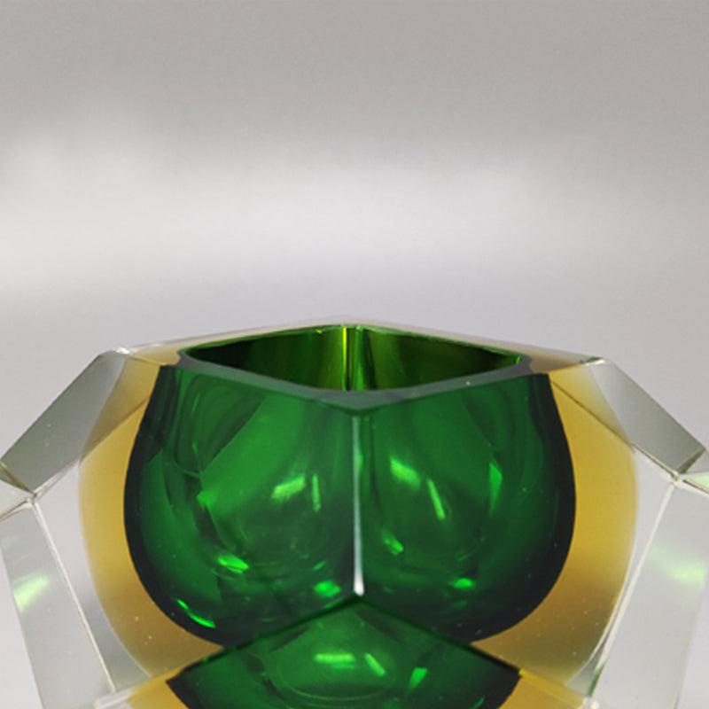 1960s Astonishing Green Ashtray or Vide Poche by Flavio Poli In Excellent Condition For Sale In Milano, IT