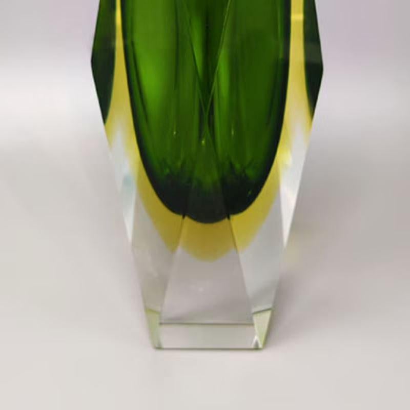 1960s Astonishing Green Vase by Flavio Poli for Seguso, Made in Italy In Excellent Condition For Sale In Milano, IT