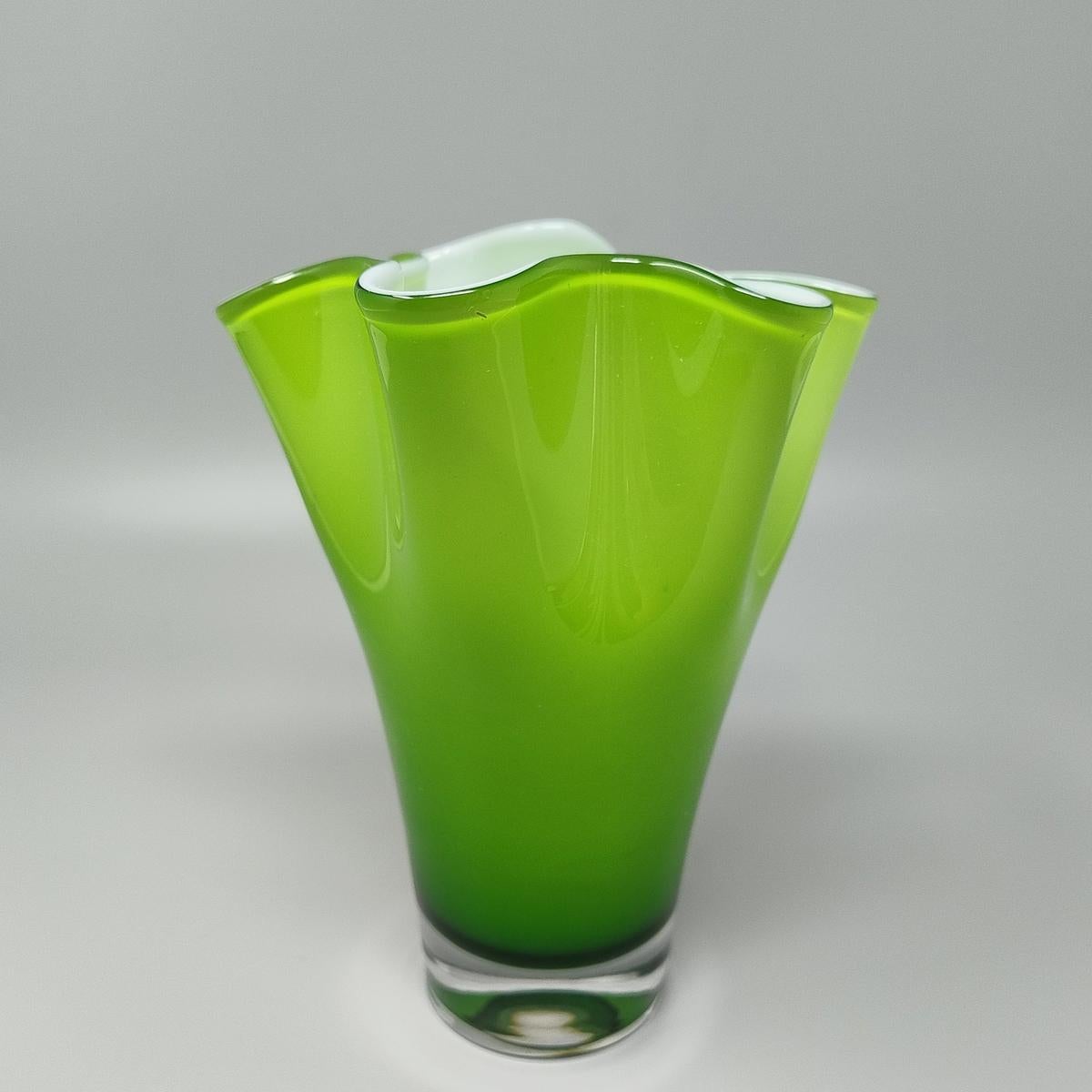 1960er Jahre Erstaunliche grüne Vase 