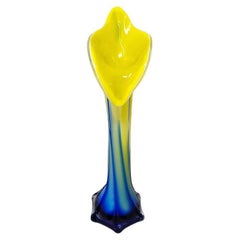 1960s Astonishing Jack in the Pulpit "Calla Lily" vase in Murano glass.