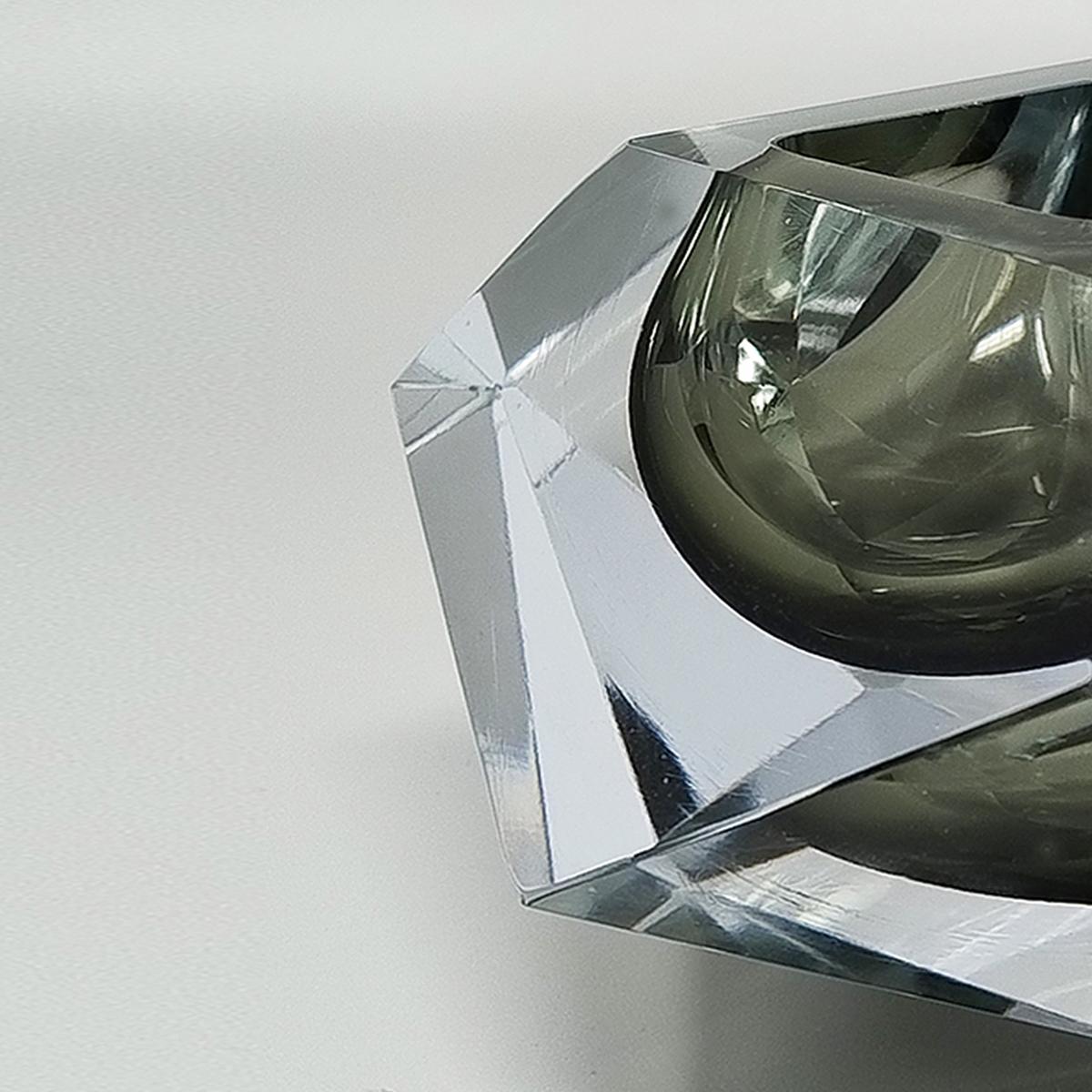 Mid-20th Century 1960s Astonishing Large Grey Ashtray or Catch-All By Flavio Poli for Seguso For Sale