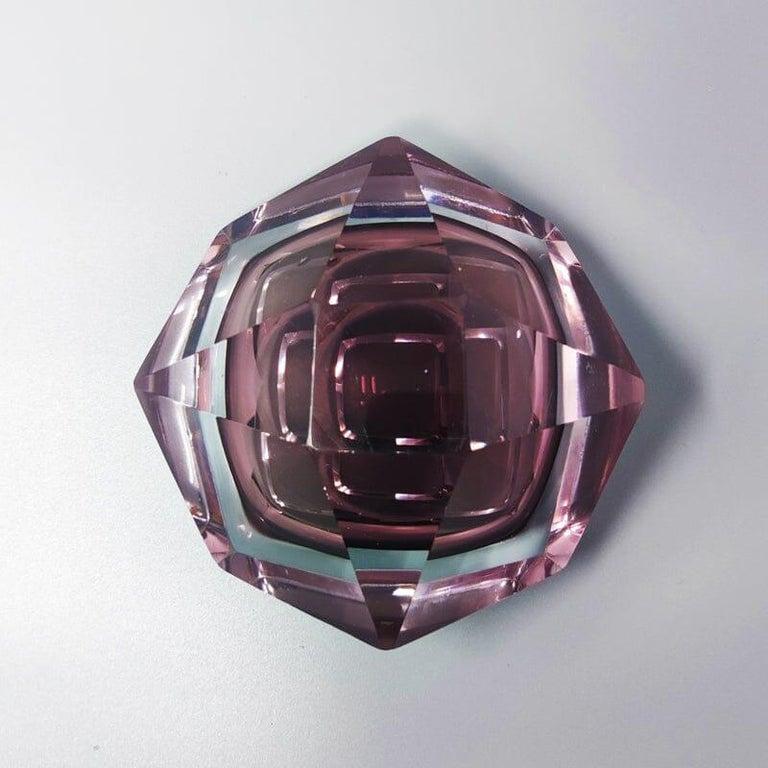 1960s  Étonnant  Grand cendrier ou attrape-t-ensemble de Murano par Flavio Poli pour Seguso Excellent état - En vente à Milano, IT