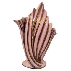 Étonnant vase rose et or des années 1960 par SICAS, édition limitée Fabriqué en Italie