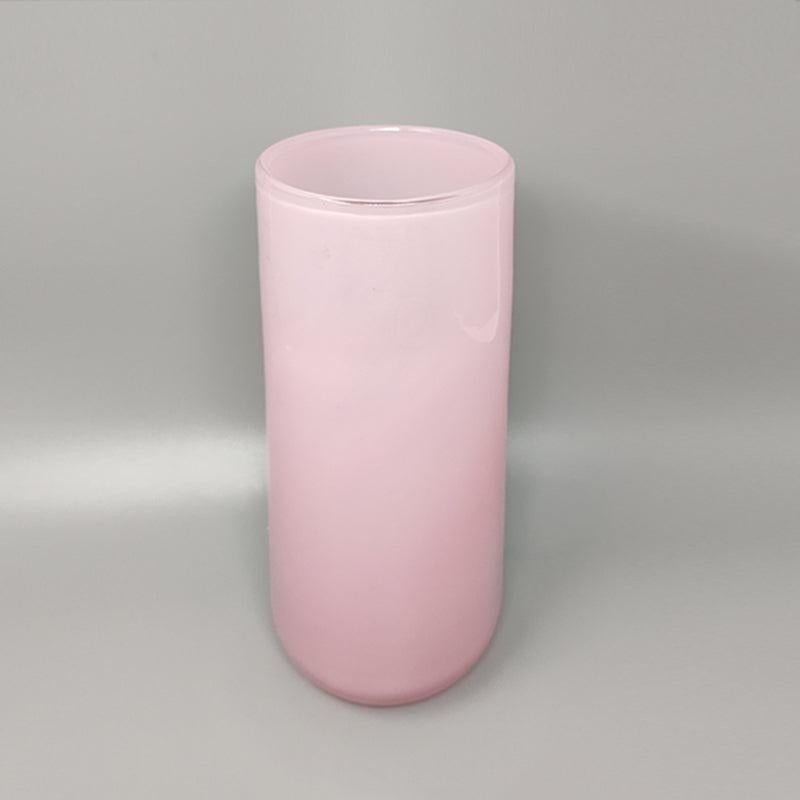 Mid-Century Modern 1960s Astonishing Pink Vase by Ca' Dei Vetrai in Murano Glass, Made in Italy For Sale