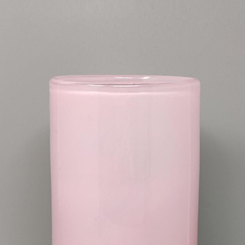 italien Étonnant vase rose des années 1960 par Ca' Dei Vetrai en verre de Murano, fabriqué en Italie en vente