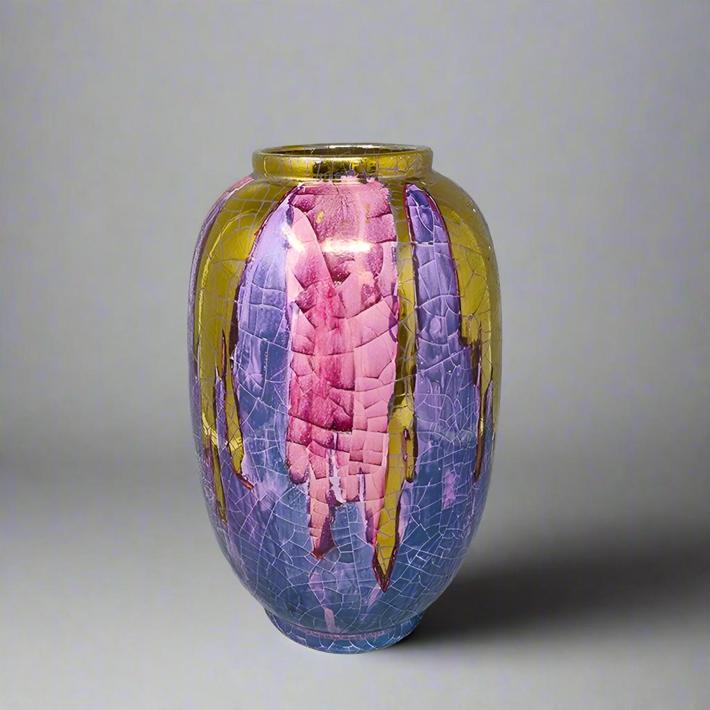 Mid-Century Modern 1960s Astonishing Giuseppe Locci Vase in Sardinian Ceramic. Made in Italy