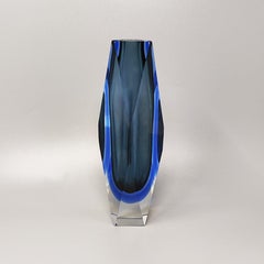 1960s Astonishing Rare Blue Vase By Flavio Poli for Seguso, Made in Italy