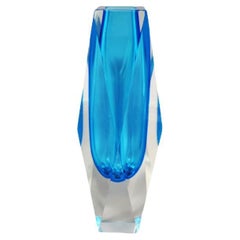 1960s Astonishing Rare Blue Vase by Flavio Poli for Seguso, Made in Italy