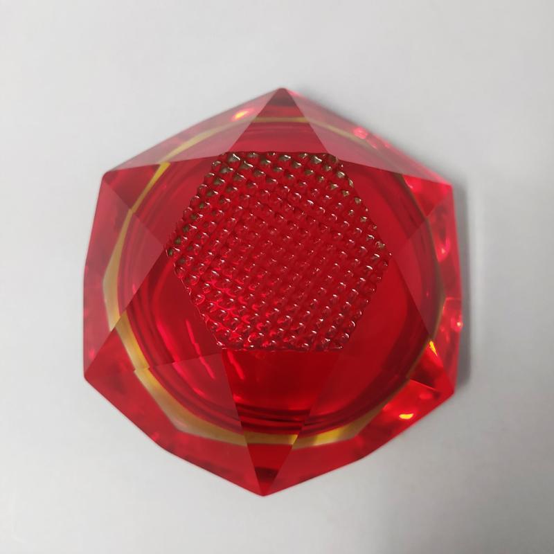 Mid-20th Century 1960s Astonishing Red Ashtray or Vide Poche Designed by Flavio Poli For Sale