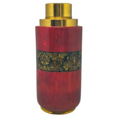 Shakers rosso sorprendente del 1960 in pergamena. Prodotto in Italia