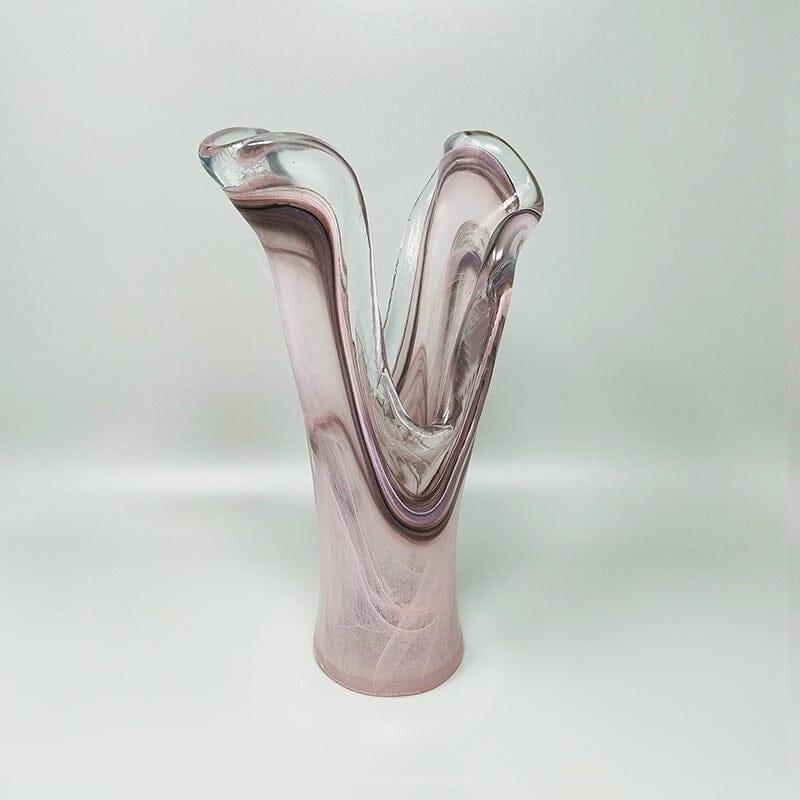 Italian 1960s Astonishing Sculpture Vase By Ca Dei Vetrai. Made in Italy For Sale