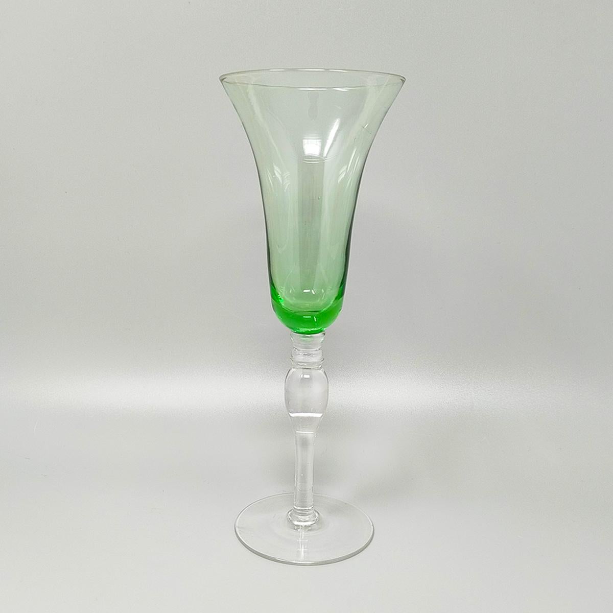 1960 Sorprendente juego de seis copas de Murano. Fabricado en Italia Cristal de Murano en venta