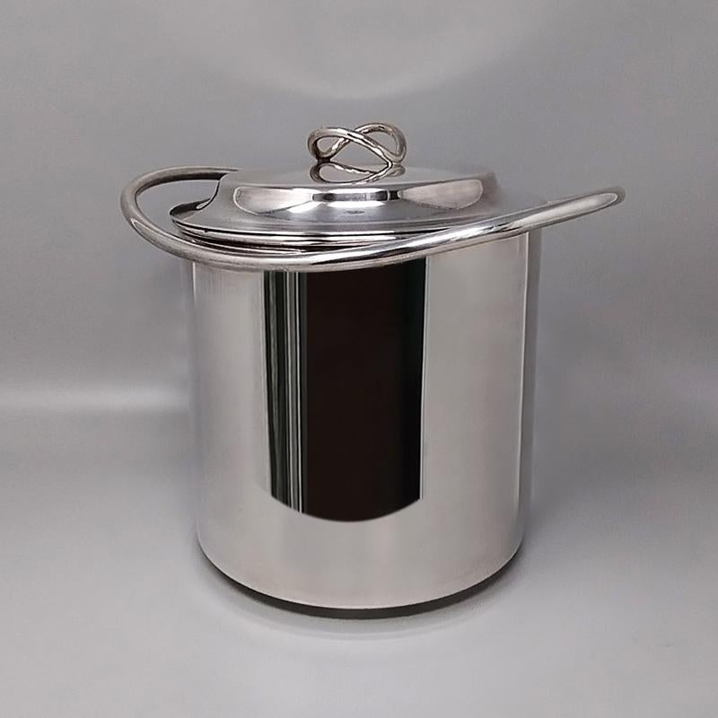 Italiano 1960 Stupefacente secchiello per il ghiaccio placcato in argento di Sheratonn. Prodotto in Italia.
