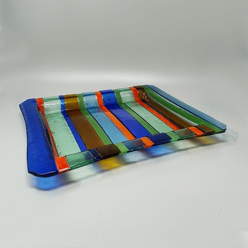 Mid-Century Modern 1960s Astonishing Tray By Dogi in Murano Glass. Made in Italy For Sale