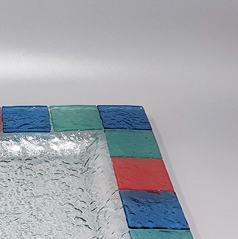1960er Jahre Erstaunliches Tablett von Dogi aus Murano-Glas. Hergestellt in Italien im Zustand „Hervorragend“ im Angebot in Milano, IT
