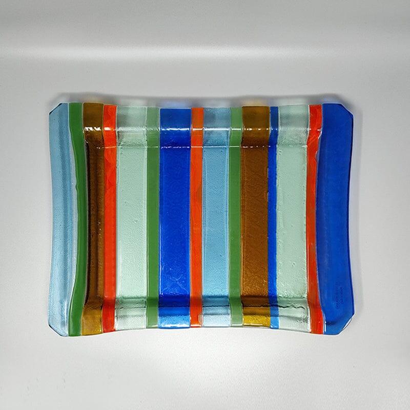Mid-20th Century 1960s Astonishing Tray By Dogi in Murano Glass. Made in Italy For Sale
