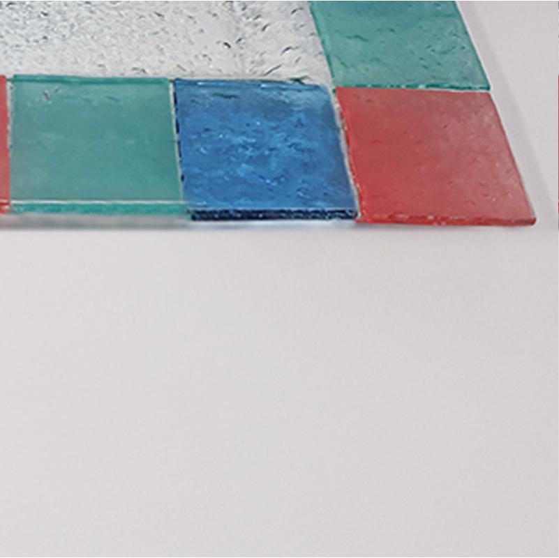 1960er Jahre Erstaunliches Tablett von Dogi aus Murano-Glas. Hergestellt in Italien (Muranoglas) im Angebot