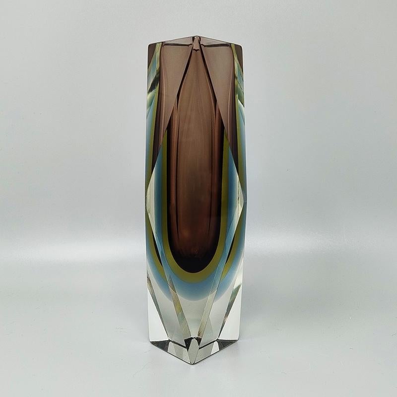 Mid-Century Modern 1960s Astonishing Vase in Murano Glass By Flavio Poli for Seguso. Made in Italy For Sale