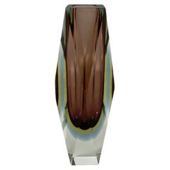 1960er Jahre Erstaunliche Vase aus Murano-Glas von Flavio Poli für Seguso. Hergestellt in Italien