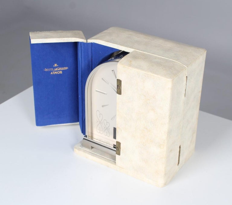 1960s Atmos Clock by Jaeger LeCoultre, Atmos Borne, Nickel Plated For