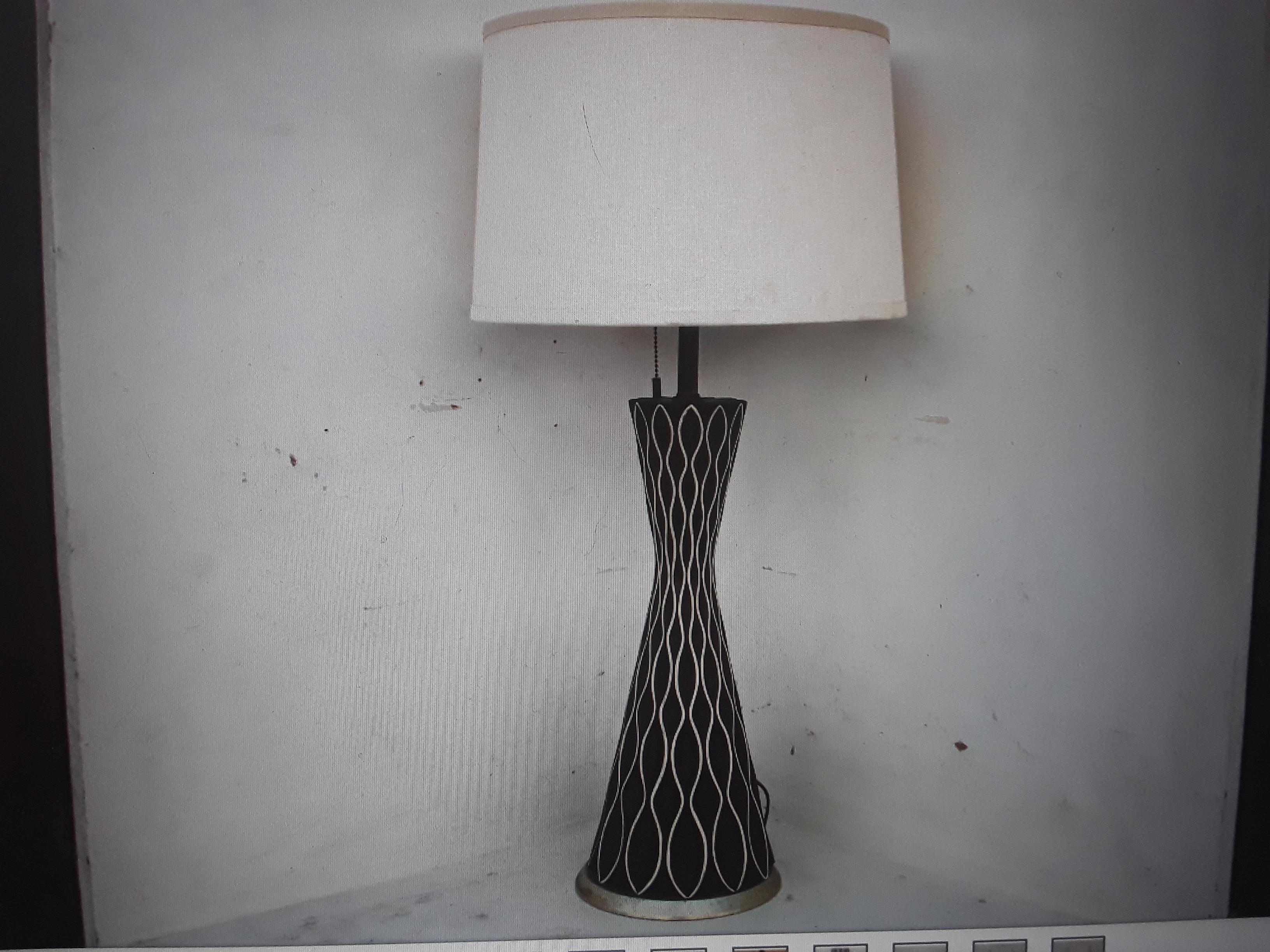 1960 Atomic Age Mid Century Modern Futuristic 3 Light Table Lamp en vente 5