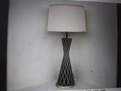 1960's Atomic Age Mid Century Modern Futuristic 3 Light Table Lamp