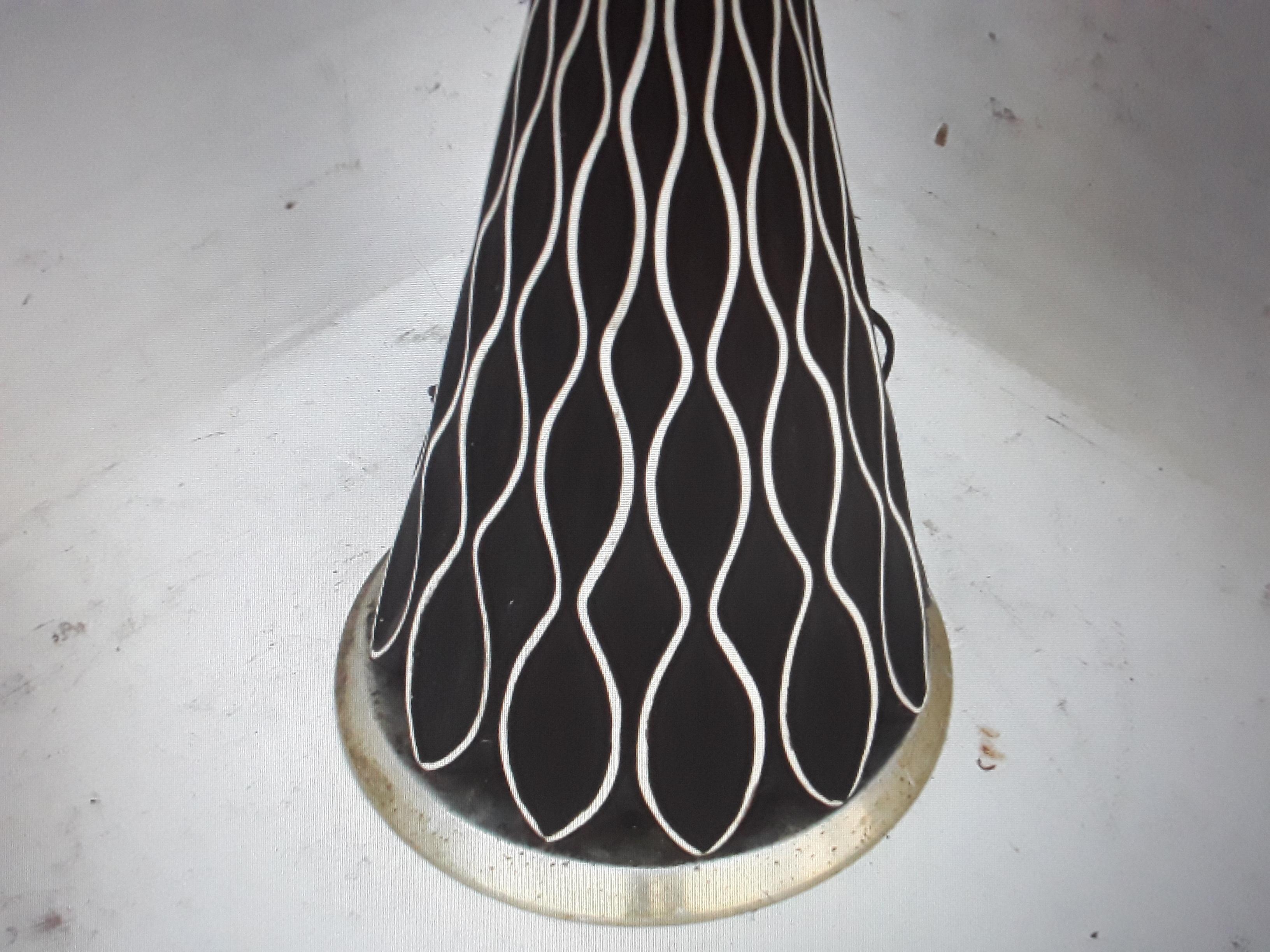 1960 Atomic Age Mid Century Modern Futuristic 3 Light Table Lamp en vente 1