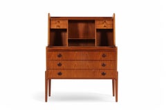 1960s Atomic Danish Secretary Desk in Teak