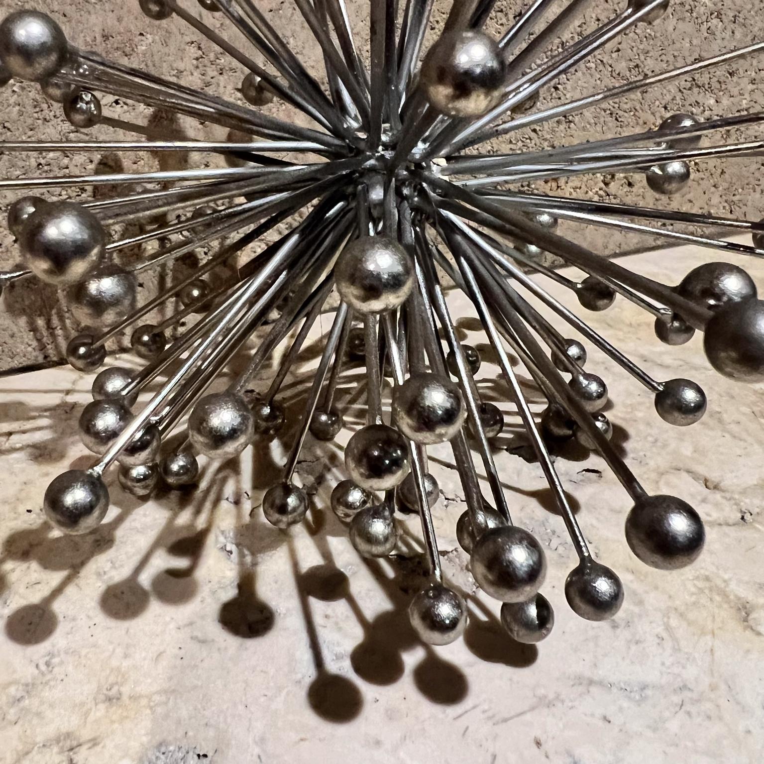 Steel 1960s Atomic Decorative Chrome Starburst Table Sculpture
