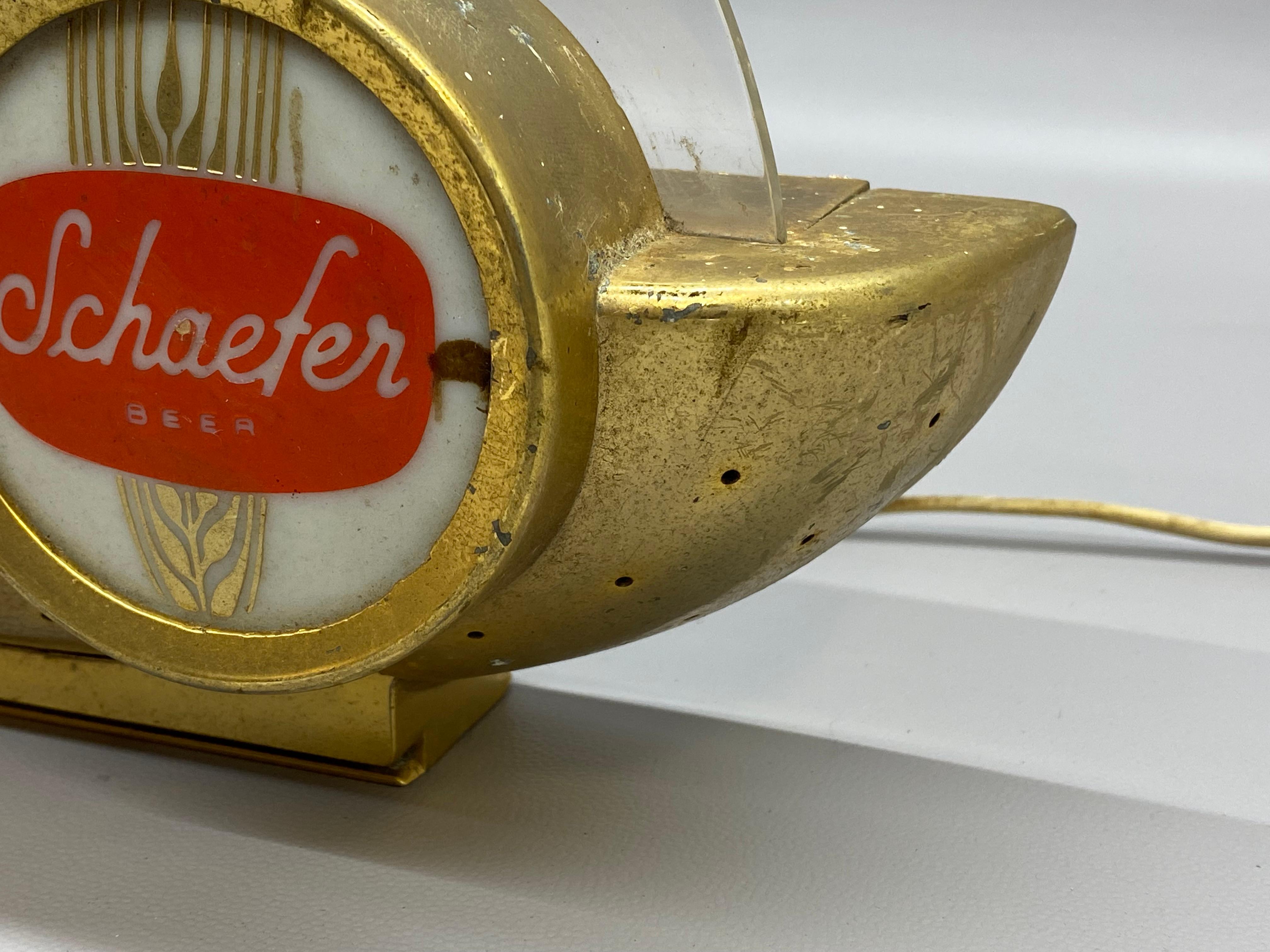1960er Jahre Atomic Schaefer Bier beleuchtete Baruhr 5