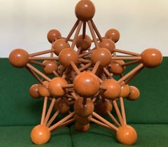 1960s Atomic wooden science sculpture