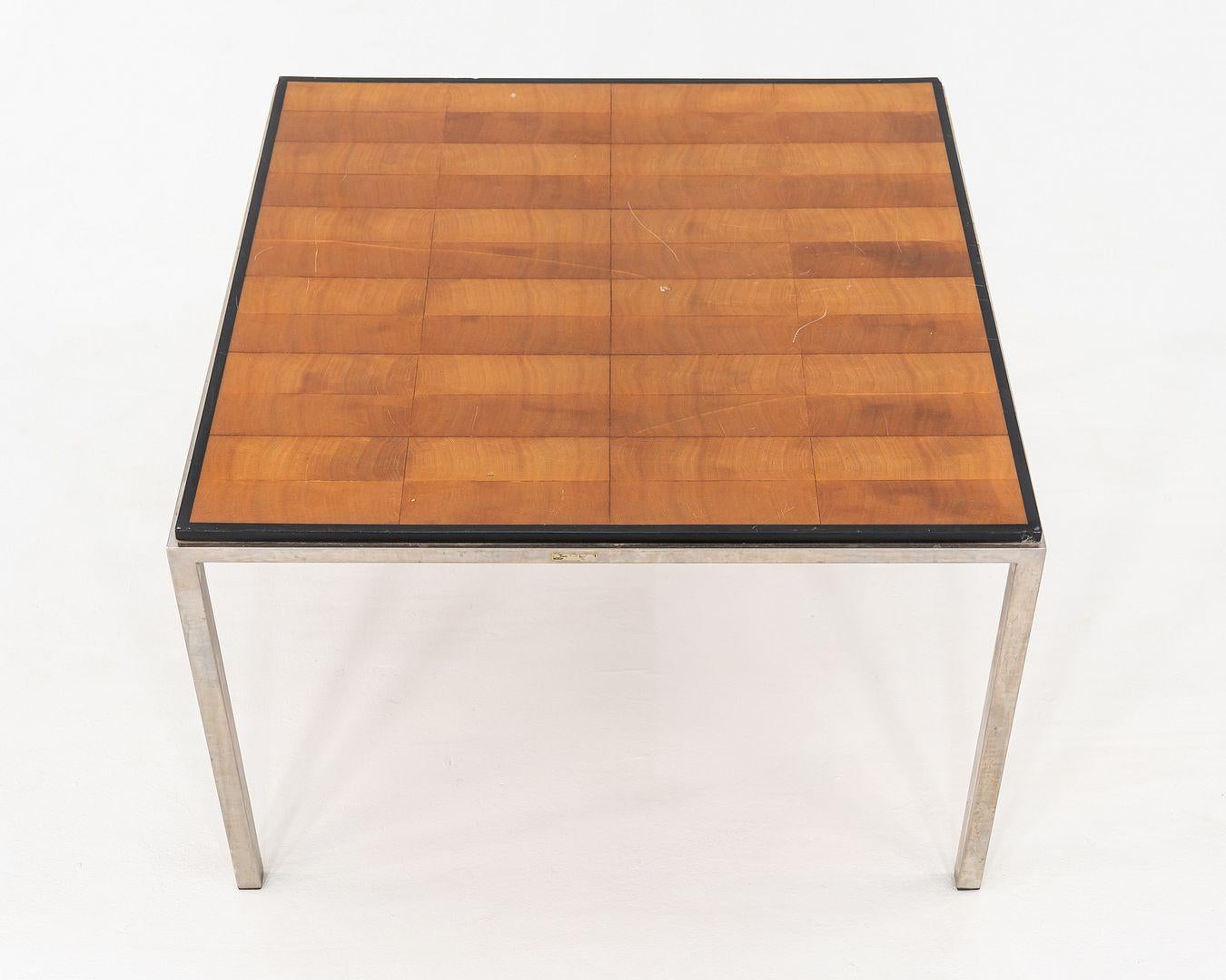 1960s Attributed to Gordon Bunshaft and Davis Allen of SOM Steel Side/End Table In Good Condition For Sale In Philadelphia, PA