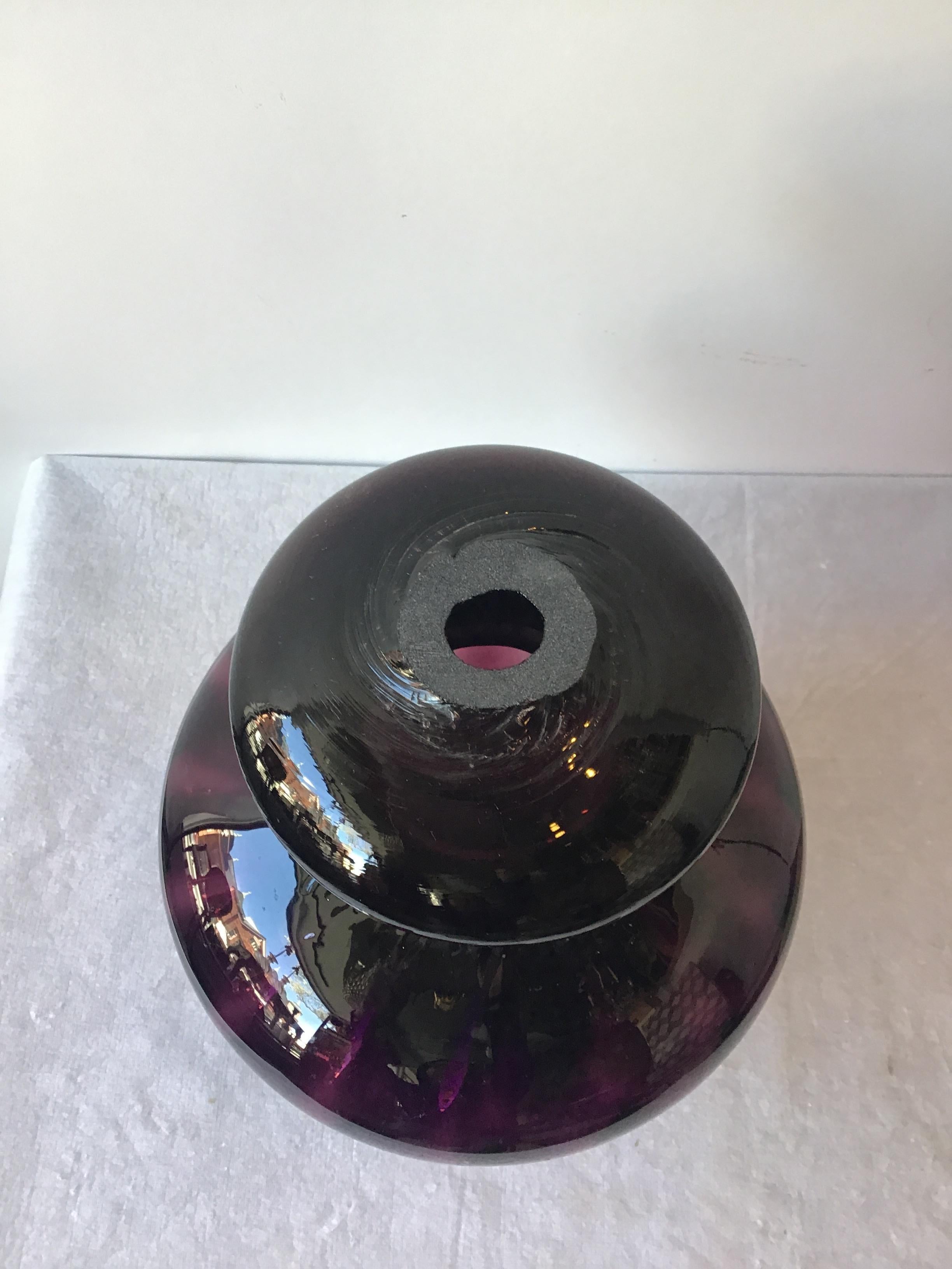 1960s Aubergine Murano Lamp by Balboa 8 In Good Condition In Tarrytown, NY