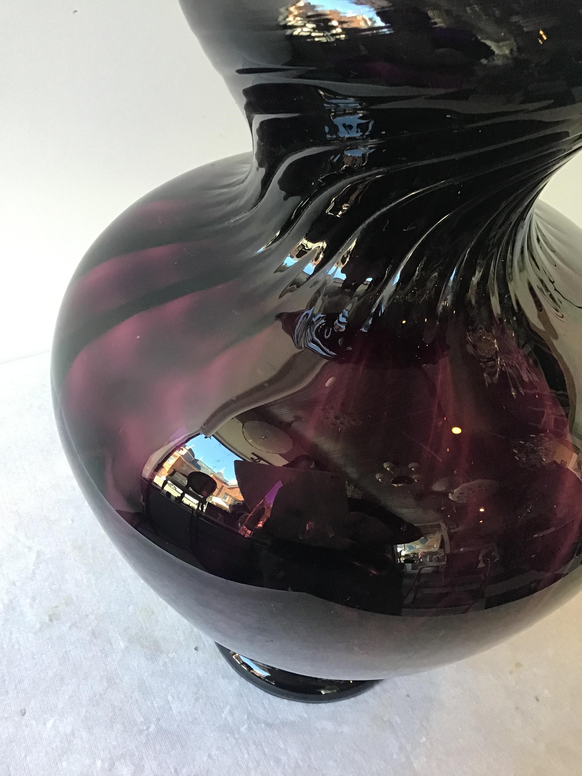 Mid-20th Century 1960s Aubergine Murano Lamp by Balboa 8