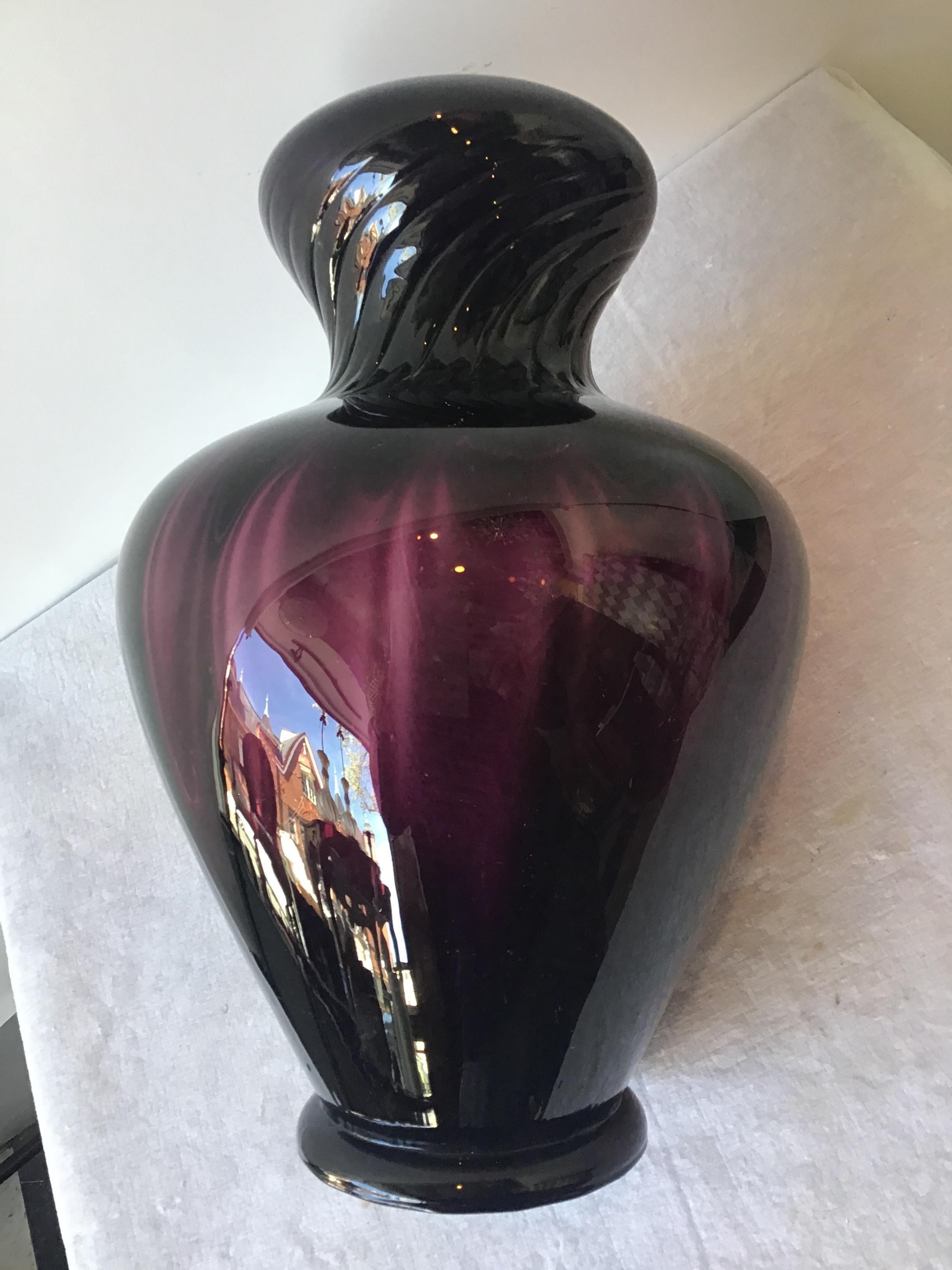 Art Glass 1960s Aubergine Murano Lamp by Balboa 8