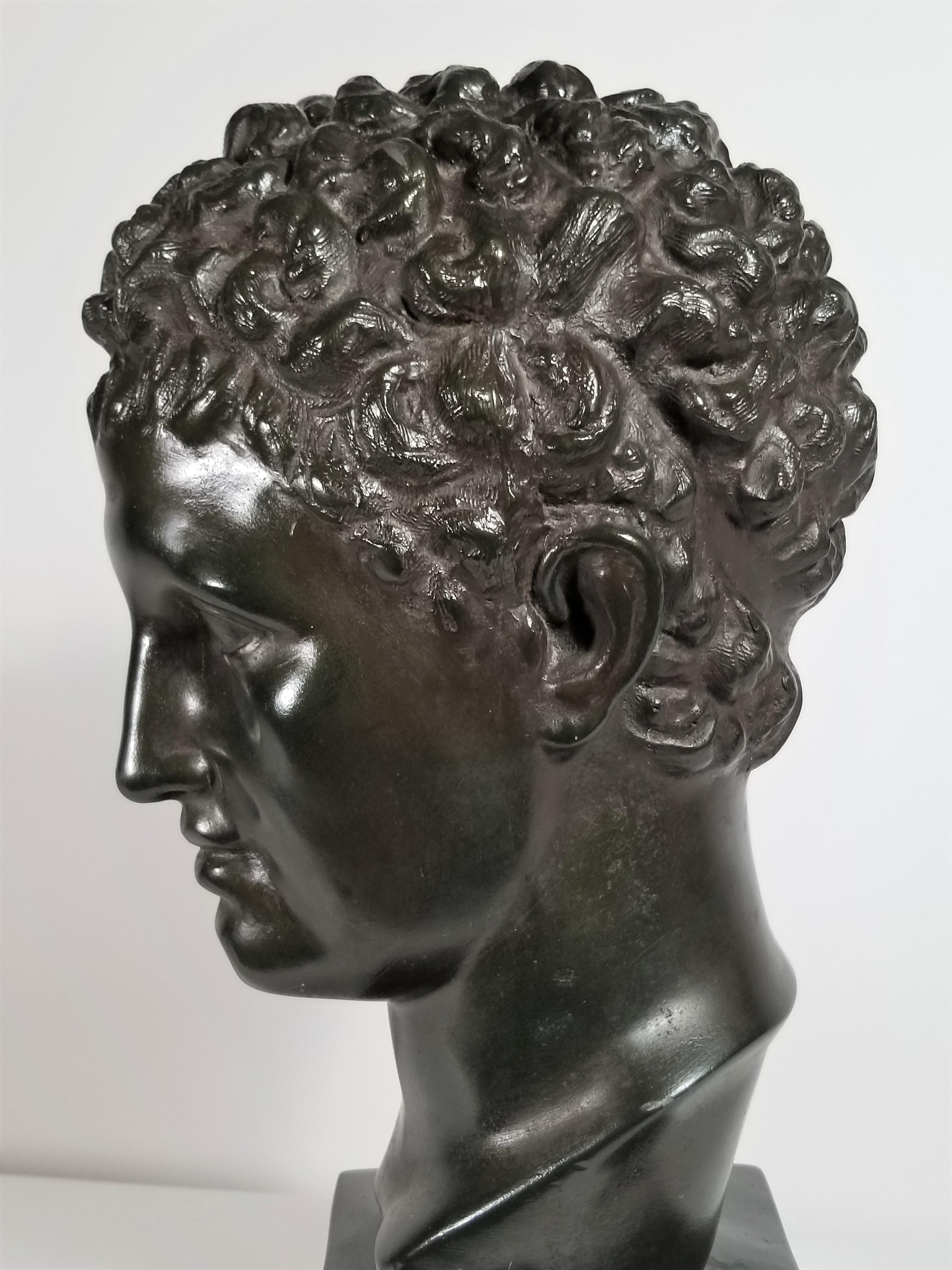 1960s Austin Productions Sculpture Michelangelo's David Bust Signed 1